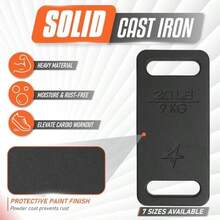 Yes4All Placa De Ruck de Hierro Fundido 4.5-20 KGs - Multi Pesos Disponibles: 10, 15, 20, 25, 30, 35, 45 Libras| Plato Ruck Nueva Versión para Rucking, Sentadillas, Entrenamiento de fuerza(20 Libras) - Tipo 1 - Ver 5