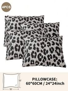 1pc/2pcs/4pcs Leopard Print Pillowcase (Pillow Insert Not Included), Soft & Comfortable, Suitable For All Seasons - Multicolor - View 50