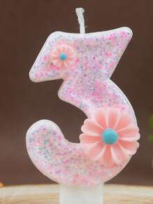 1 Peça Decoração de Flor Velas com Números 0-9, Decoração de Bolo de Aniversário, Velas de Festa, Suprimentos de Festa Atmosférica, Suprimentos de Festa Romântica, Velas de Aniversário Decoração de Bolo, Decoração de Cozimento, Velas de Aniversário Criativas com Números, Vela de Número de Festa de Aniversário, Dígito Brilhante, Casamento
