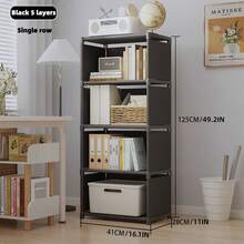 Multi-Tier Floor Standing Bookshelf, Simple Home Use Storage Cabinet, Living Room Bookcase, Wall Corner Organizer Rack,Bedroom Room Decor,Back To School - Multicolor - View 17