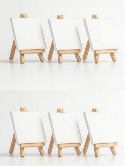 طقم إيزل خشبي صغير - طقم فني أفضل البائعين للرسم بالألوان الزيتية، الرسم الحر DIY، هدايا عيد الميلاد، ألواح قماش فنية محمولة مع إيزلات على الطاولة، لوازم إبداعية للأعياد