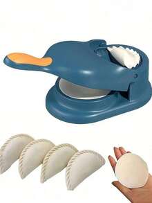 1pc 2-In-1 Dumpling Skin Maker, Dumpling, Manual Dumpling Maker, Suitable Kitchen, Holiday Parties, Dumpling Skin & Dumpling, Dough Press, Kitchen Gadget - 藍色 - 查看 2