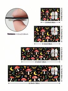 1/2pcs Mushroom Forest World Style Farmhouse Floor Mat, With Strong Water Absorption And Easy Cleaning, Is Suitable For Home Decoration, Farmhouse, Porch, Interior, Room Decoration, Kitchen, Dining Room, Small Office/Home Office, Sink, Laundry Room, Floor Mat, Kitchen Mat And Non-Slip Mat.