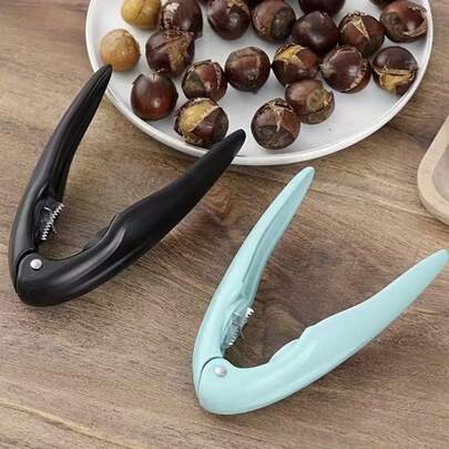 Multi-Purpose Nut Cracker And Cutter Tool, Durable Plastic, For Home Use, With Chestnut Opener, Walnut Shell Remover, And Hazelnut Clamp, For Kitchen Gadget For Holidays And Everyday Snacking