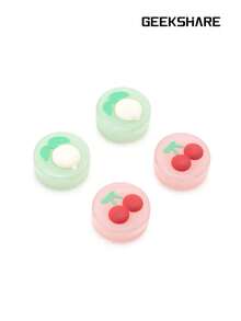 4 miếng bọc bảo vệ tay cầm chơi game bằng silicon hình trái cây, phụ kiện tay cầm chơi game - Cải bắp và anh đào - Xem 2