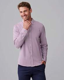 Men's Commuter Shirt, Performance Dress Shirts For Men, Machine Washable, Wrinkle Resistant, Slim Fit Button Down Shirthalloween - Red Multi Stripe - View 2