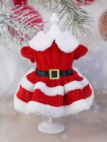 Disfraz navideño para perros, ropa suave y cálida de manga corta para mascotas, traje navideño para perros y gatos