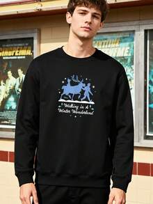 Frozen Walking-In-A-Winter-Wonderland Long-Sleeve Sweatshirt - màu đen - Xem 3