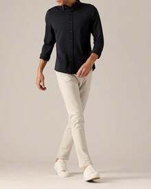 Men's Commuter Shirt, Performance Dress Shirts For Men, Machine Washable, Wrinkle Resistant, Slim Fit Button Down Shirthalloween - Black - View 6