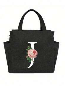 Hộp cơm trưa cách nhiệt hai ngăn màu đen, in họa tiết hoa hồng khô chữ cái A-Z, túi giữ nhiệt dung tích lớn cho học sinh, túi du lịch dã ngoại đa năng, hộp đựng cơm trưa văn phòng trường học, hộp đựng cơm trưa công sở, hộp cơm trưa cắm trại trường học unisex, vật dụng thiết yếu hàng ngày, quà tặng ngày lễ hoàn hảo, quà tặng ngày Nhà giáo, túi cơm trưa giữ nhiệt chống thấm nước dành cho nữ khi đi du lịch. - màu đen - Xem 29