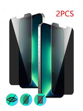 2pcs Anti-Spy Tempered Glass Screen Protector Compatible With IPhone 14 6.1", 13, 13 Pro 6.1", 15, 15 Pro Max, 16, 16 Pro, 16 Pro Max, 17, 17 Pro, 17 Pro Max, AIR