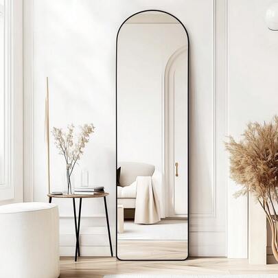 Large Arched Full Body Mirror – Premium Standing Floor Mirror 150x40 Cm & 160x50 Cm Options – Lightweight Aluminum Frame, Ideal For Bedroom, Bathroom Or Entryway (Wall Mount Or Lean-To Style)