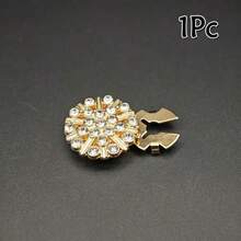1/3/5pcs Shirt Buttons, Invisible Detachable Buttons, Rhinestone Covered Cuff Buttons For Women Clothing Decoration