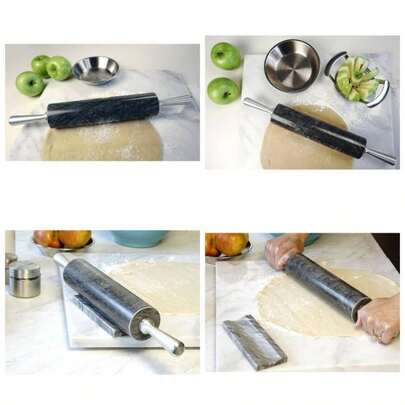 ROLL - 18 - Rodillo de rodillo francs, Rodillo con soporte. Mrmol gris, 25.4, 1