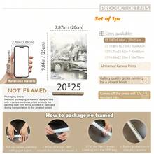 1 件，帆布墙画，带框墙面装饰，复古圣诞老人和圣诞树艺术品，非常适合客厅、卧室或入口处的节日墙面装饰，节日礼物创意，冬季装饰，圣诞节家居装饰，圣诞节