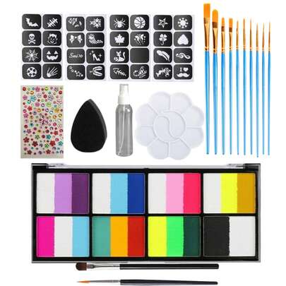 24 Colors Water-Based Washable Face & Body Paint, Suitable For Exhibitions, Gatherings, Performances, Parties, Graduation, Carnival, Halloween, Christmas, Birthday Celebrations