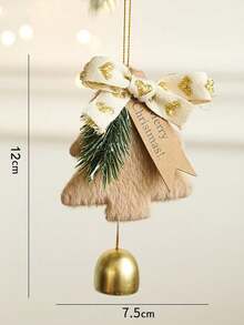 1 Stück Weihnachtsbaum Glocken Ornament, Neujahr Hängende Glocke Weihnachtsdekoration Türhänger, Weihnachtsauto Chime Geschenk, Stoff Plüsch Weihnachtsmetallglocke, Weihnachtsbaum Hängende Dekoration, Hängende Atmosphäre Tür Wand Dekoration Weihnachtsdekorationen Zuhause Weihnachtsgeschenke Weihnachtsdekoration