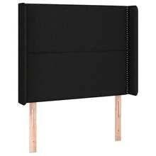 vidaXL Testiera a LED Nera 103x16x118/128 cm in Tessuto - nero - Visualizzare 3