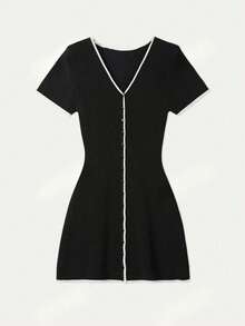 Robe de mode, bicolore, tissu confortable et doux, Noël Nouvel An