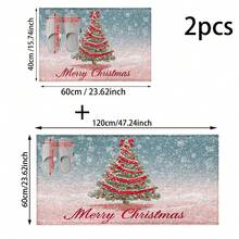 1 pieza Alfombra antideslizante con diseño de árbol de Navidad, alfombra antideslizante de fibra súper, adecuada para decoración de fiesta navideña, cocina, baño, comedor, dormitorio, puede ser un regalo de Navidad