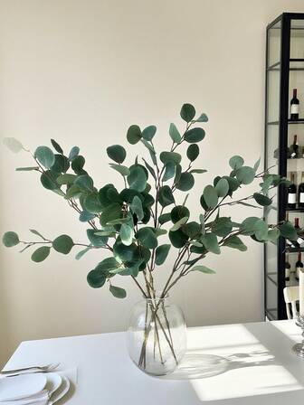 Flower Realm Faux Eucalyptus Stems – Long Branches With Flexible Stems, Silk Material Artificial Greenery – Modern Style, Realistic Green Leaves With Fine Details – Suitable For Wedding Bouquets, DIY Floral Arrangements, Home And Office Decor – Perfect For Spring, Summer, Autumn, Thanksgiving, Back To School Season, Halloween, And Other Seasonal Displays