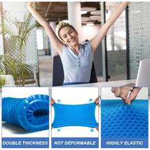 Gel Seat Cushion For Long Sitting 16.5" X 14.5" X 2.4" Extra Thick&Soft Gel Cushion For People Over 185 Lbs Pressure Relief Cushion For Office Chair Egg Cushions For Wheelchair Gel Pad For Car - Double Size Blue Gel - View 4