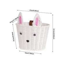 Bicycle Basket, Vintage Woven Bike Basket, Balancing Bike Front Basket, Bike Basket - Multicolor - View 10