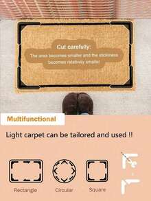 2/4/8/12pcs Non-Slip Carpet Stickers Suitable, Carpet Tape, Pu Washable Non-Slip Reusable Carpet Grippers, Prevents Carpet Movement And Curling, For Living Room Dining Room Bathroom Rugs, Prevent Rugs From Moving And Rolling Edges, Back To School Supplies, Necessary Home Essential.