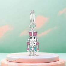 CYCUFF 1 pieza Colgante de cascanueces plateado con cuentas, adecuado para pulseras, collares y joyería DIY, excelente como regalo de cumpleaños o para mujer - OTC1487 - Ver 3