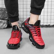Men's Low Cut Sports Shoes, Casual Running Shoes, Black Running Shoes, Men's Walking Shoes, Tennis Street Style Shoes - 紅色 - 查看 2