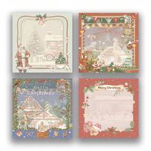 1/4Pads 复古圣诞 3x3 英寸便利贴套装，50 张/垫，复古便笺，高粘性，可重复使用，可撕式便签，适用于日记本、计划本、办公室、学校、家庭，批量复古文具礼物 - 冬季窗戶 - 查看 10