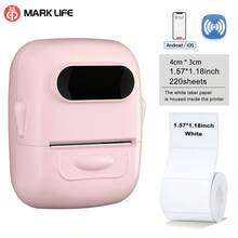 Marklife Marklife P50 Label Maker, Mini Barcode Label Printer, Wireless Portable Thermal Printer For Small Business, Sticker Printer Label Maker Machine With Tape For Custom Sticker Printing Machine For Home Use, DIY Stickers, Commercial Small Business Package Barcodes, Icons, Patterns, Logo, Compatible With Phones & PC(Pink)