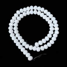 1pc White Ceramic Faceted Abacus Crystal Flat Bead, Fashionable Versatile All-Match Handmade DIY Beading Supplies, Suitable For Making Bracelets, Necklaces, Jewelry, Funky Jewelry, Phone Straps, Keychains, Wholesale Beads