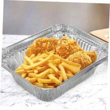 TOPPERFUN 100piezas Bandejas De Aluminio Desechables Para y Transportar Alimentos Molde Para Pan Utensilios De De Usar - PAGO - Ver 7