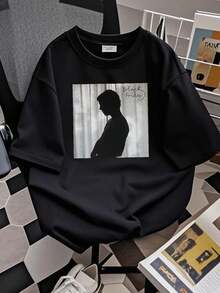 180g pure Cotton Tom Odell  T shirt Slightly Top For Everyday Wear T-Shirt For Women Casual fashion Versatile designer clothes Comfortable Breathable Soft Summer women Women Top Graphic Tees streetwear female Casual Stretched graphic - Negro - Ver 2