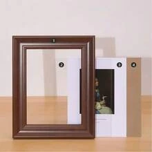 1pc Vintage American Style Wooden Photo Frame (6 Inch), Rectangular Desktop Display With Multiple Compartments For Organized Photo Storage, Elegant Home Decor, Desktop Organizer, Vintage Minimalist Slanted Frame, Horizontal Desktop Or Wall Decor, Anniversary Wedding Valentine's Day Gift, Office Wall Decor, Retro Appearance, High-Quality Craftsmanship, Durable Structure, Desktop Or Wall Mounting - Multicolor - View 9