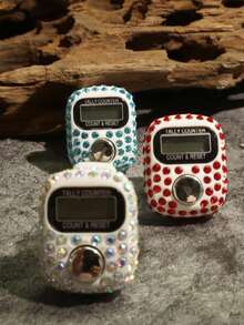 1pc/6pcs/8pcs/12pcs Study Room Spring Reading | Learning Tracker With Rhinestone Counter, Track Recitation Times To Improve Exam Preparation Efficiency - Multicolor - View 6