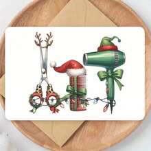 1 Unique Hairstylist Thank You Christmas Card - Holiday Appreciation Note With Envelope, Suitable For Him/Her - Multipurpose Greeting Card For New Year And Special Occasions