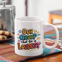 1 Our Group Chat Is Loudest Funny Group Chat Mug - 3.7x3.2inch Colorful Speech Bubble And Bold Letter Ceramic Coffee Mug, Friends, Brothers, Birthday And, Durable Hand Wash Only, Texture And Beautiful, Reusable Multifunctional Kitchen Table Essential, Choice Tea Or Coffee Lovers - trắng - Xem 8