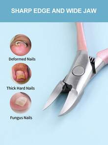 YUANDU 1pc Stainless Steel Nail Clipper, High Quality Nail Trimmer, Cuticle Nipper, Foot Nail Scissors, Manicure Tool For Women - Multicolor - View 7