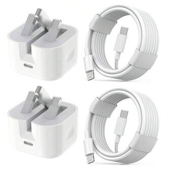 20W PD Folding Plug Charger Adapter + 3.3ft/100cm High-Efficiency Fast Charging Data Cable, Compatible With IPhone 14 Pro Max/14 Pro/14 Plus/14/13/12/11/XS/XR/8/7/6, IPad Series