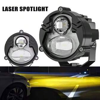 HYNBYZJ Universal Motorcycle Headlight Fog Light LED Auxiliary Fog Lights Assembly Driving Lamp Off-Road Motorbike Spotlight Head Lamps