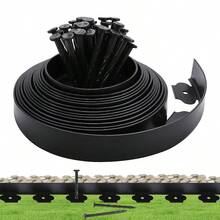 10M/32.8FT 带 30 个特殊钉子景观绿化分隔带 - 耐用的 L 形草石隔离屏障，用于树木景观美化，螺丝设置设计，易于安装和维护，无需挖掘边缘，用于草坪、土壤阻挡和花园绿化