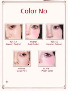 COLORROSE Cream Blush, Dual-Use For Cheeks & Lips, With Gradient Brush, Glutinous Rice Pudding Texture, Velvet Matte Lipstick, High Color Payoff, Long-Lasting, Lightweight, Liquid Lipstick, Smooth, Long-Wearing, Everyday Makeup - CR763 - 查看 7