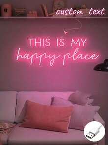 Custom Neon Lights, Customizable Neon Lights, Suitable For Wall Decor, Personalized Neon Lights, Applicable For Wedding, Birthday Party, Bedroom, Bar, Salon, Business Store, Name Logo, LED Light Board, Christmas Gift, Romantic Home Decor, Perfect For Wall Decoration, Holidays, Halloween, Party, Thanksgiving, Bar, Bedroom, Women, Girls, Wedding, Birthday - Màu Hồng Tươi - Xem 5