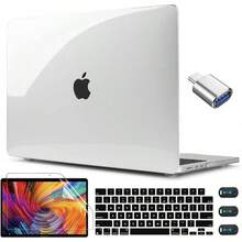 CISSOOK For MacBook Air 13.6 M4 M3 M2 Case 2025 2024 2022 Release, Plastic Hard Shell & Keyboard Cover & USB Adapter For MacBook Air 13.6 Inch A3240 A3113 A2681, Baby Pink - Air13.6吋-Cyastal Clear - 查看 2