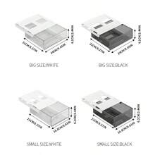 1 pieza Caja de almacenamiento de cajón debajo del escritorio, estante organizador, almacenamiento oculto, sin necesidad de perforar, material para mascotas, estilo colgante deslizante