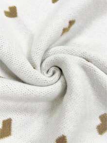 Autumn And Winter Women's Valentine's Day Cute Casual Heart-Patterned Loose-Fit Fashionable Sweater With Round Neck And Long Sleeves, Basic Sweater, Business Casual Women's Clothing, Autumn Top, Autumn Sweater, Women's Winter Clothing, Women's Autumn And Winter Clothing, Autumn Clothing