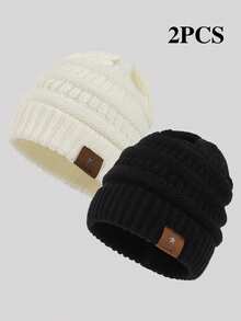 1/2 件婴儿无檐帽柔软温暖针织婴儿冬帽，可爱新生儿和幼儿冬帽 - Winter Hat - 查看 41