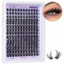 Lash Clusters Wispy Eyelash Clusters 168pcs 10-18mm Cluster Eyelash Extensions Natural Volume Lash Extensions DIY Individual Lashes Clusters With Soft Thin Band.Random Delivery.